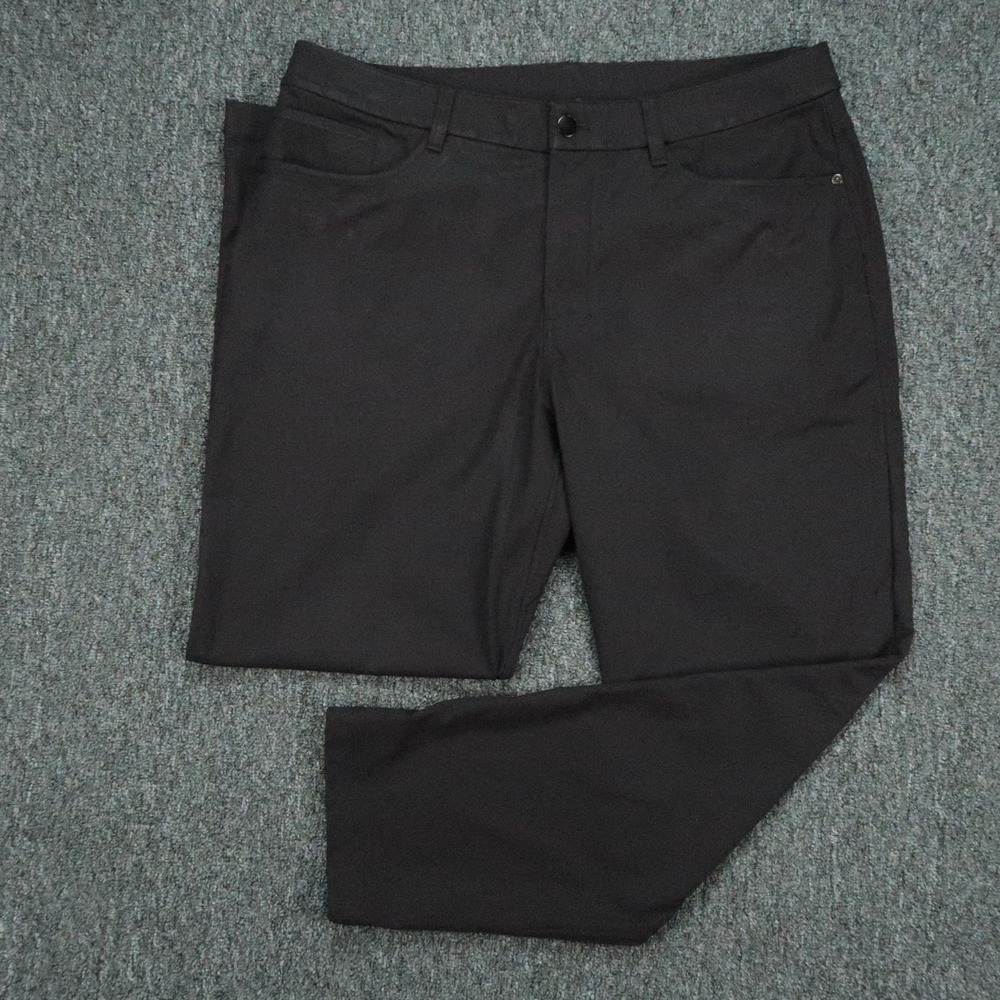 Lululemon Pants Mens 34x28 Black ABC Classic Fit 5 Pocket Warpstreme Trouser